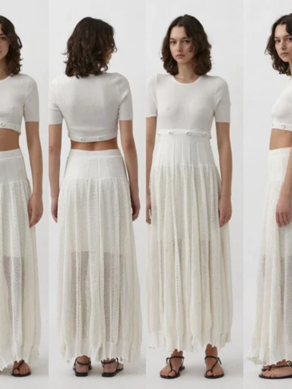 Christopher Esber Deconstruct Cocoon Mesh Dress White (Small) - Picture 9 of 11